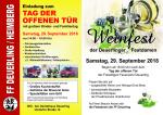 Tag der offenen Tr mit anschlieendem Weinfest unserer Festdamen